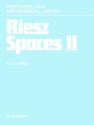 cover image of Riesz Spaces II